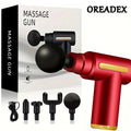 Portable Handheld Fascia Gun USB Charging Tapping Massager for Body Back Neck Leg 6 Levels of Intensity