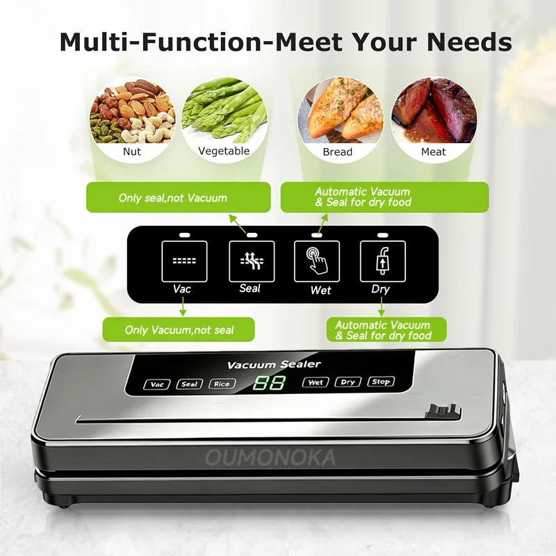 Portable Vacuum Sealer for Food Kitchen Gadgets Degasser Home Appliance Compressor Plastic Bag Sealer Vacuum Packaging Machine