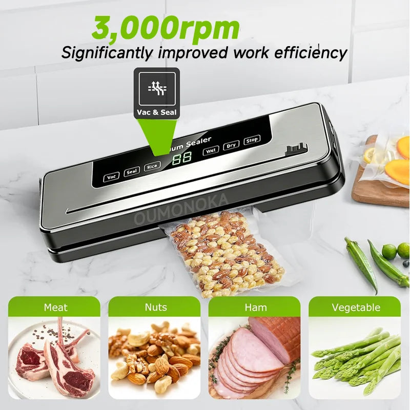 Portable Vacuum Sealer for Food Kitchen Gadgets Degasser Home Appliance Compressor Plastic Bag Sealer Vacuum Packaging Machine